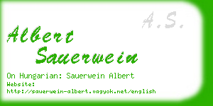 albert sauerwein business card